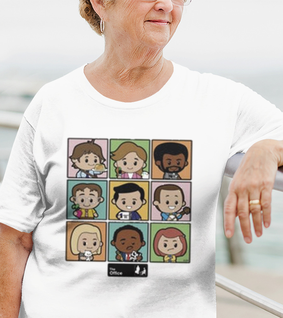 The Office Characters Cartoon Grid Toddler T-Shirt
