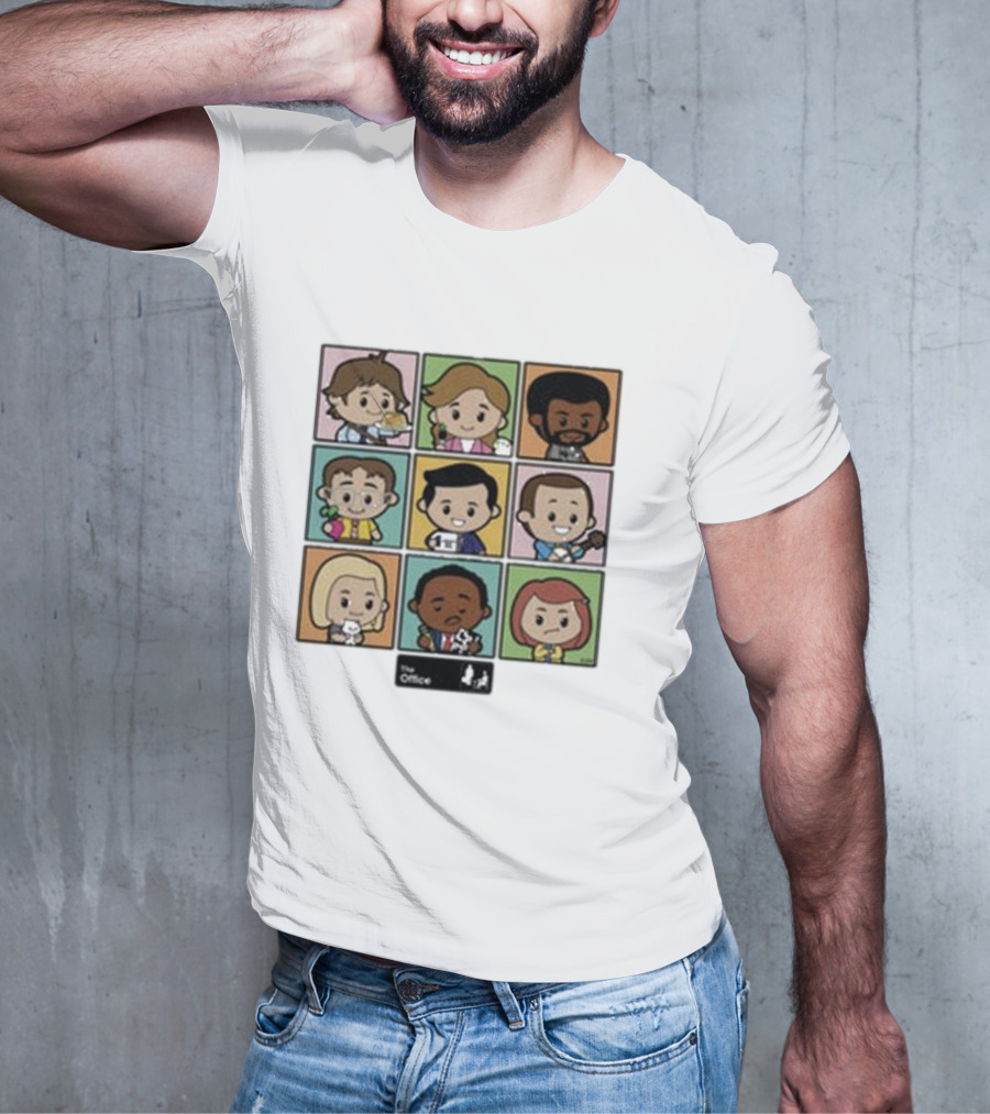 The Office Characters Cartoon Grid Toddler T-Shirt