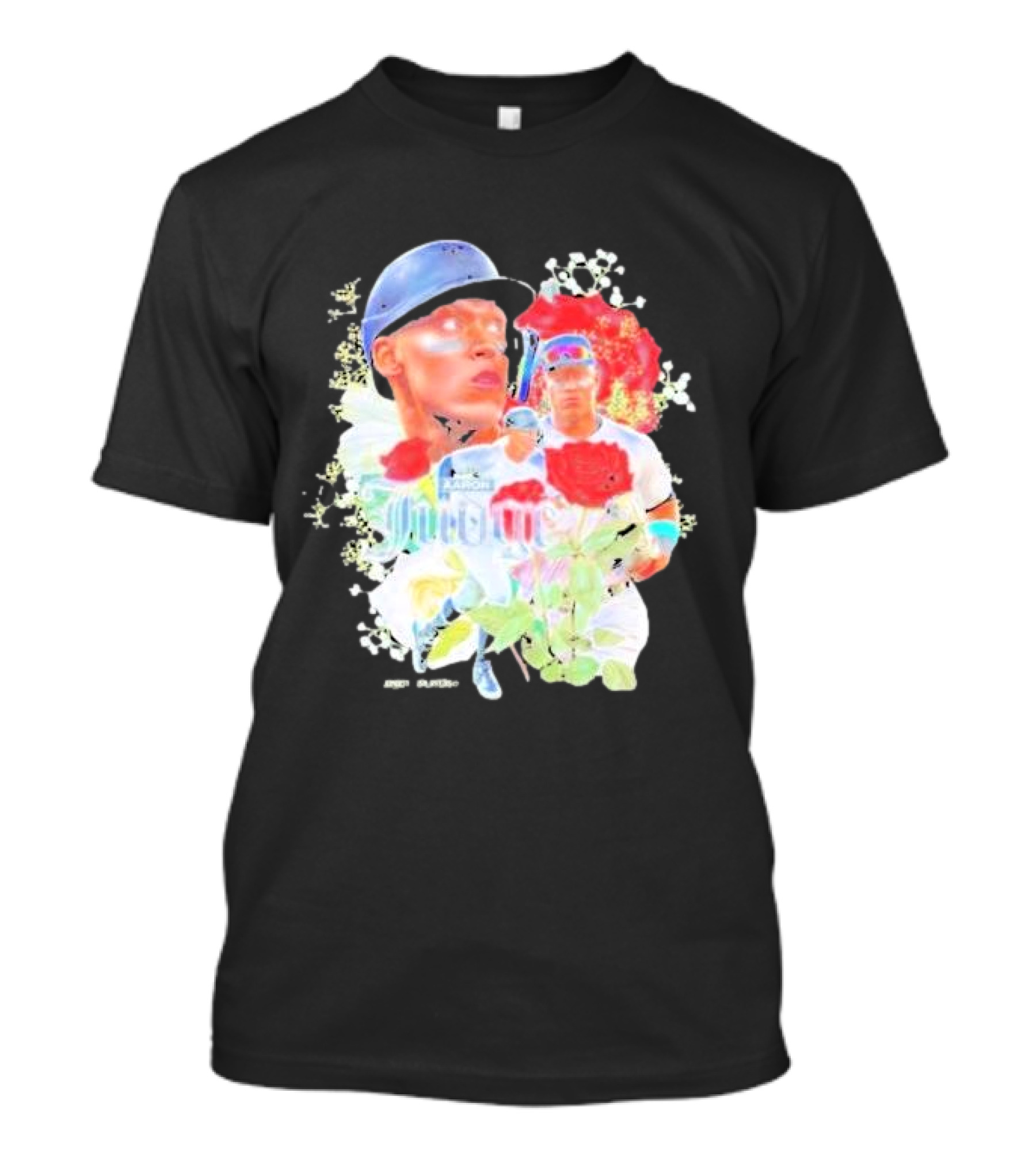 Aaron Judge Smell The Roses New York Yankees Baseball Player Floral T-Shirt