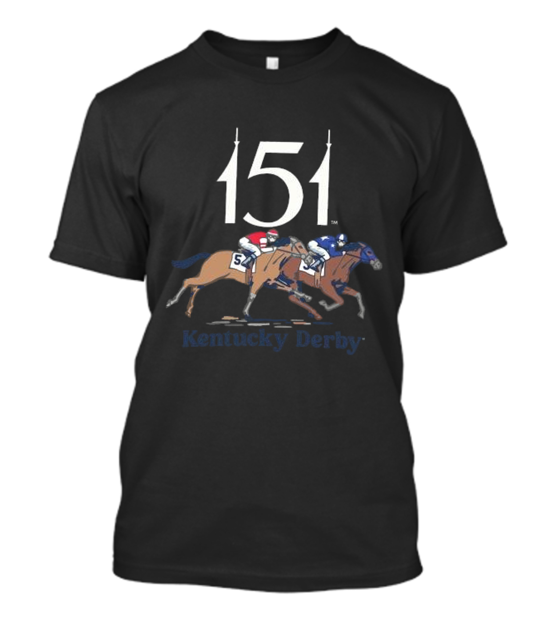 Kentucky Derby 151 Hug The Rail Ahead Levi T-Shirt