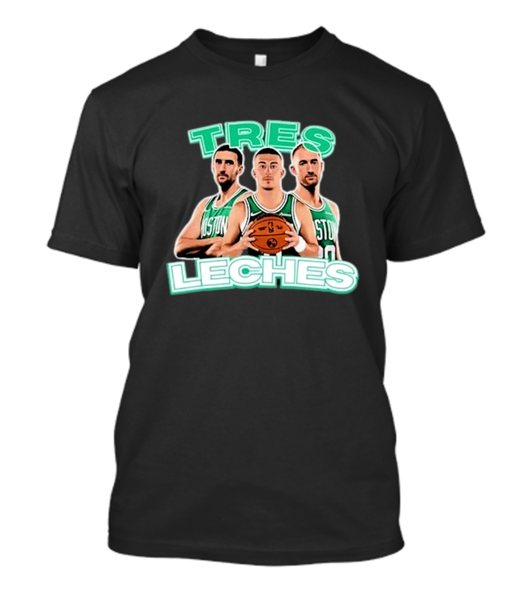 Boston Celtics Tres Leches Basketball Trio T-Shirt