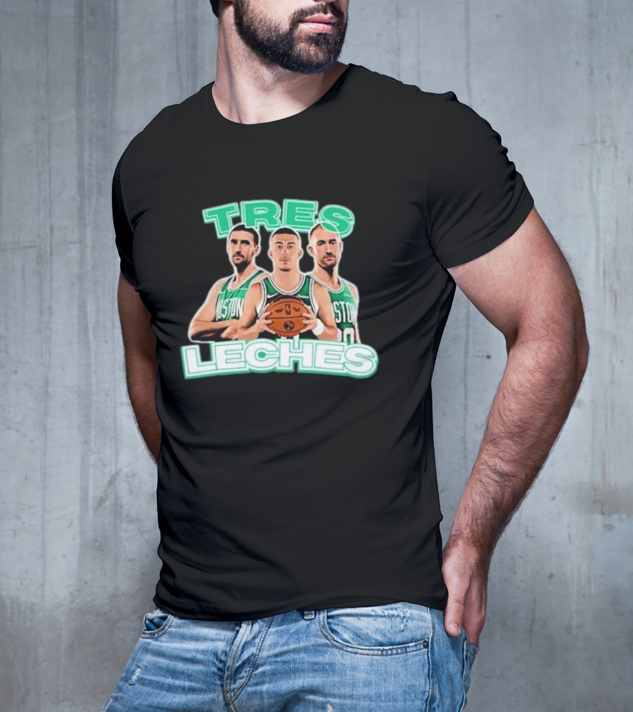 Boston Celtics Tres Leches Basketball Trio T-Shirt