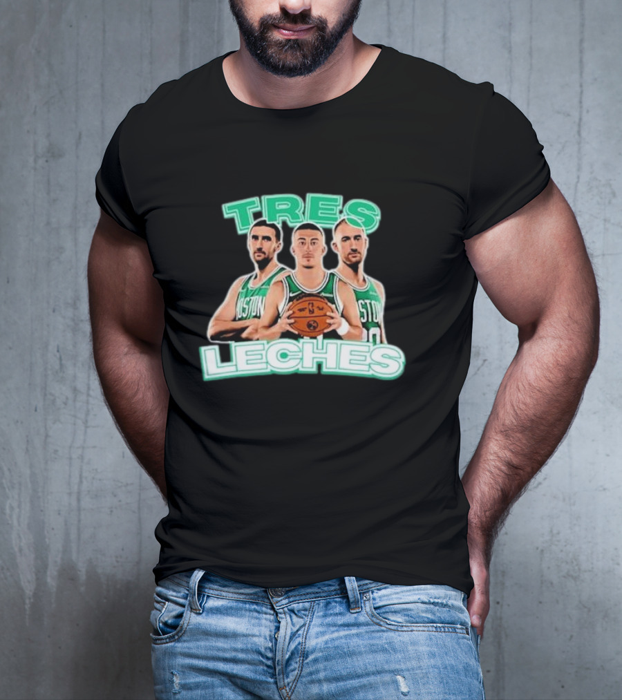 Boston Celtics Tres Leches Basketball Trio T-Shirt