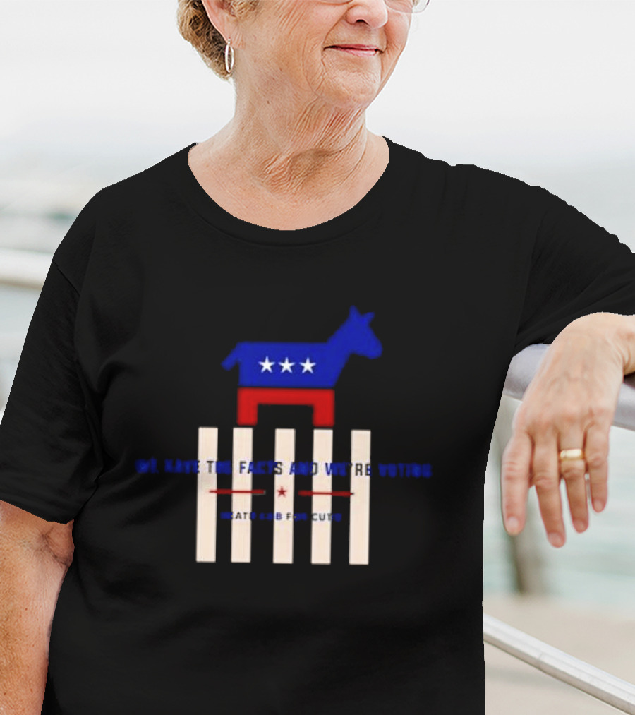 Death Cab For Cutie We Have The Facts And We’re Voting Democratic Party Donkey Stars T-Shirt