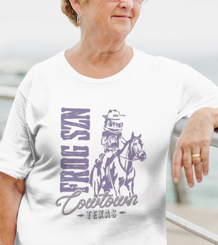 Frog Szn Cowtown Texas TCU Rider T-Shirt