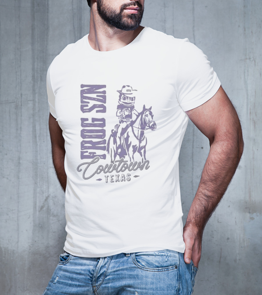 Frog Szn Cowtown Texas TCU Rider T-Shirt