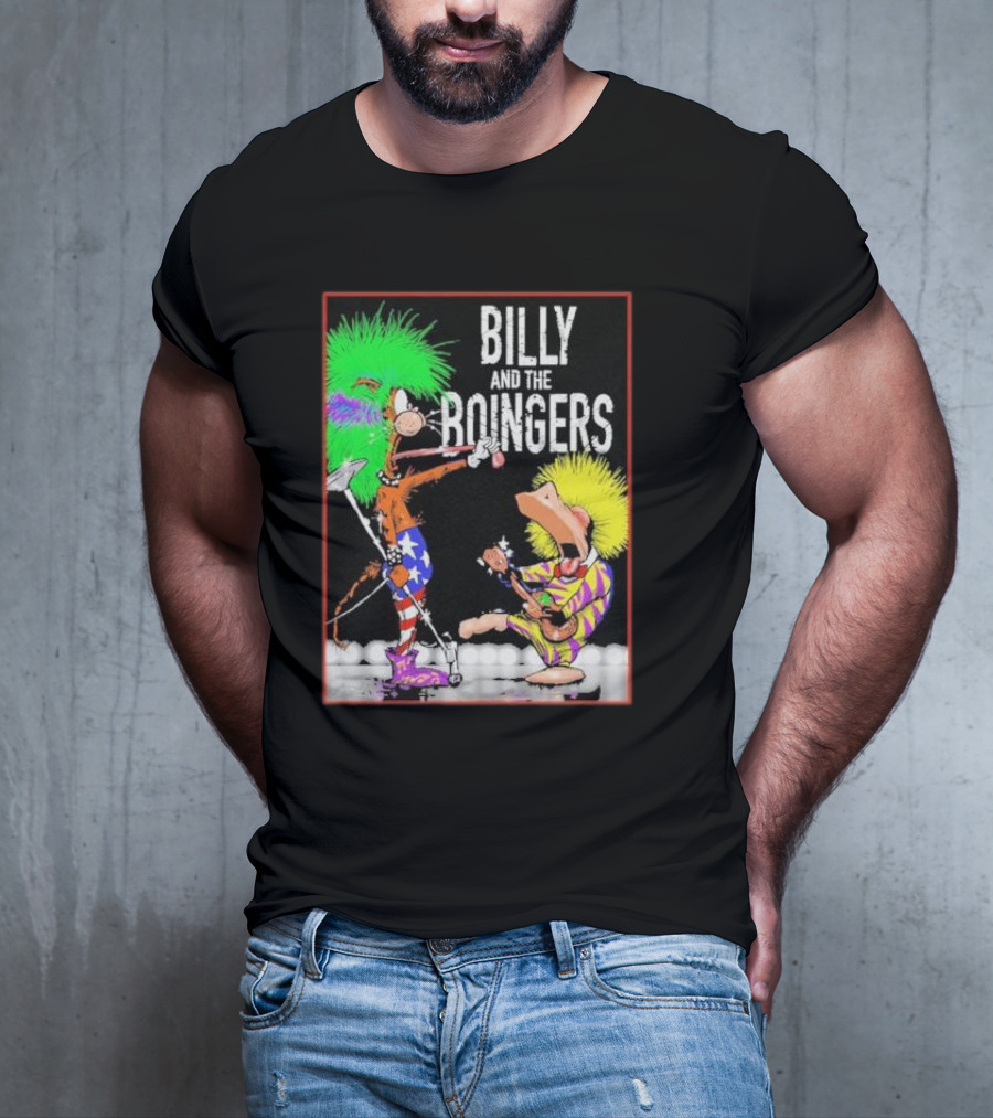 Billy And The Boingers Celebrate Big Hair Era With Great Music Star Stripes And Colors T-Shirt