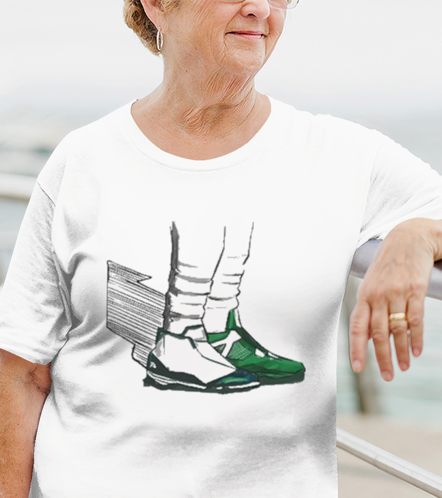 Shoe Game Comfort Colors Green Soccer Sneakers And White Socks T-Shirt