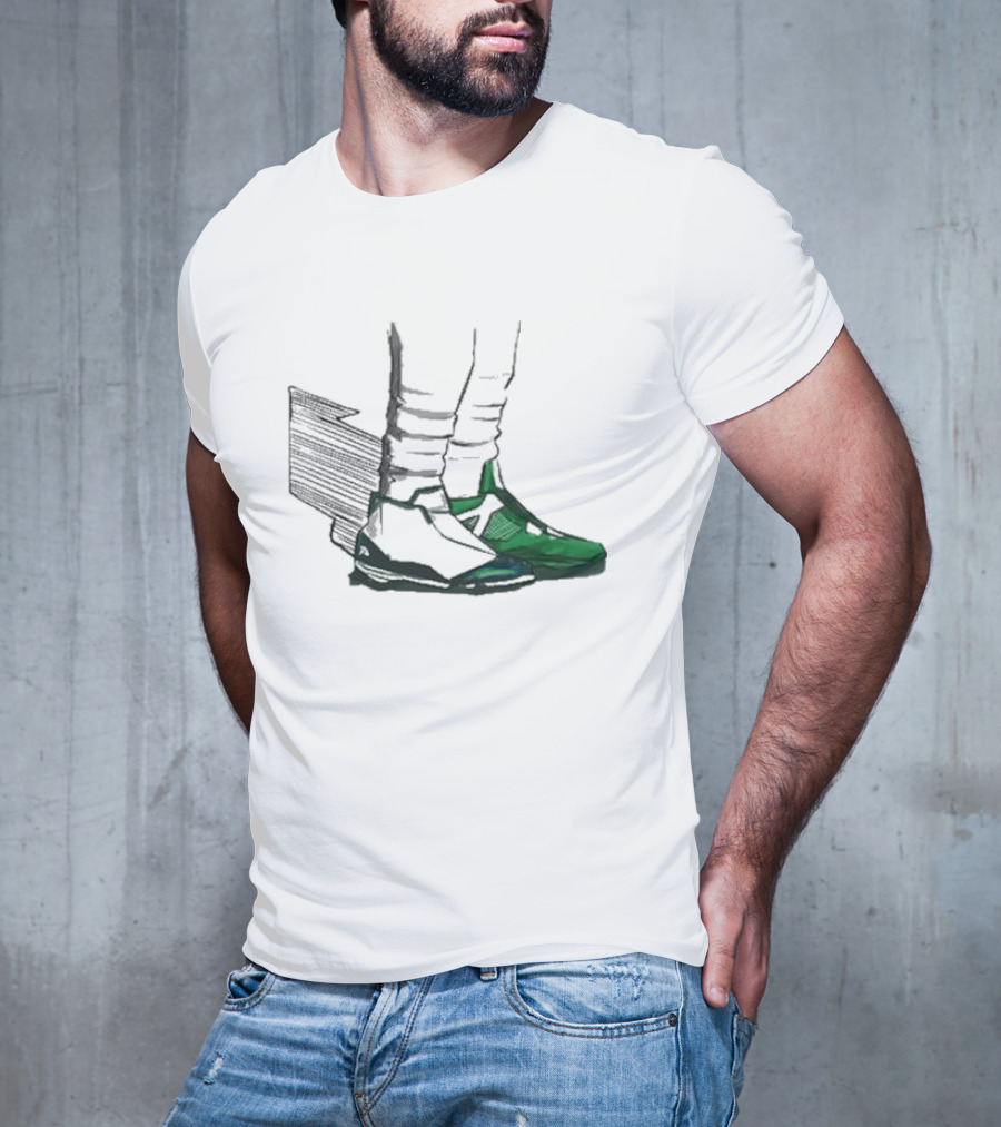 Shoe Game Comfort Colors Green Soccer Sneakers And White Socks T-Shirt