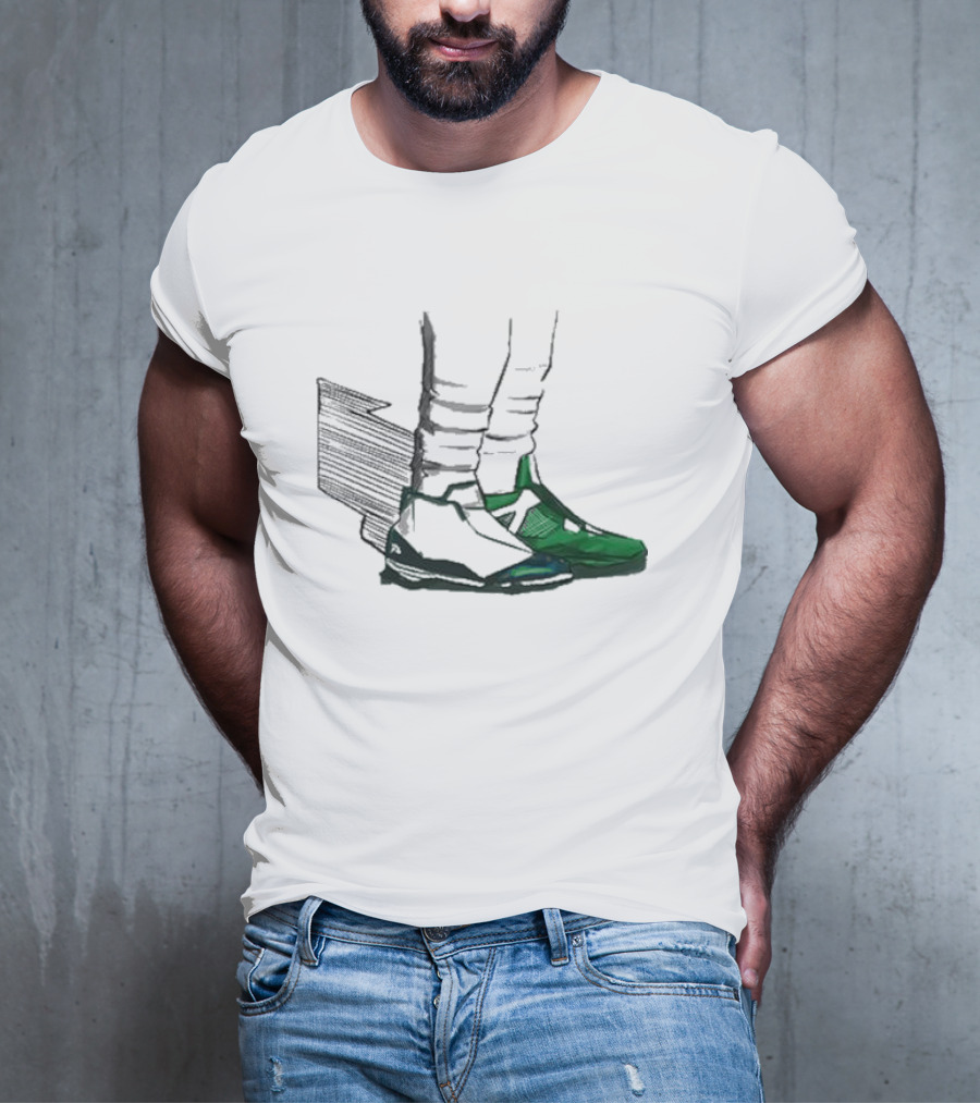Shoe Game Comfort Colors Green Soccer Sneakers And White Socks T-Shirt