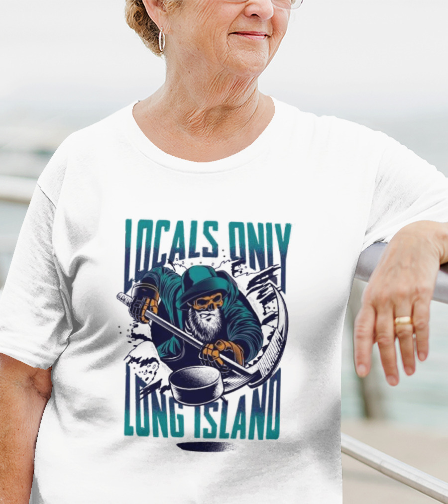 Locals Only Long Island Reaper Hockey Stick Scythe T-Shirt