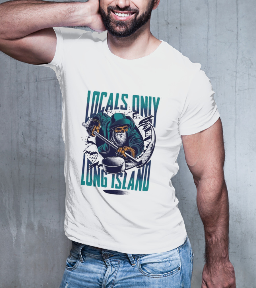 Locals Only Long Island Reaper Hockey Stick Scythe T-Shirt