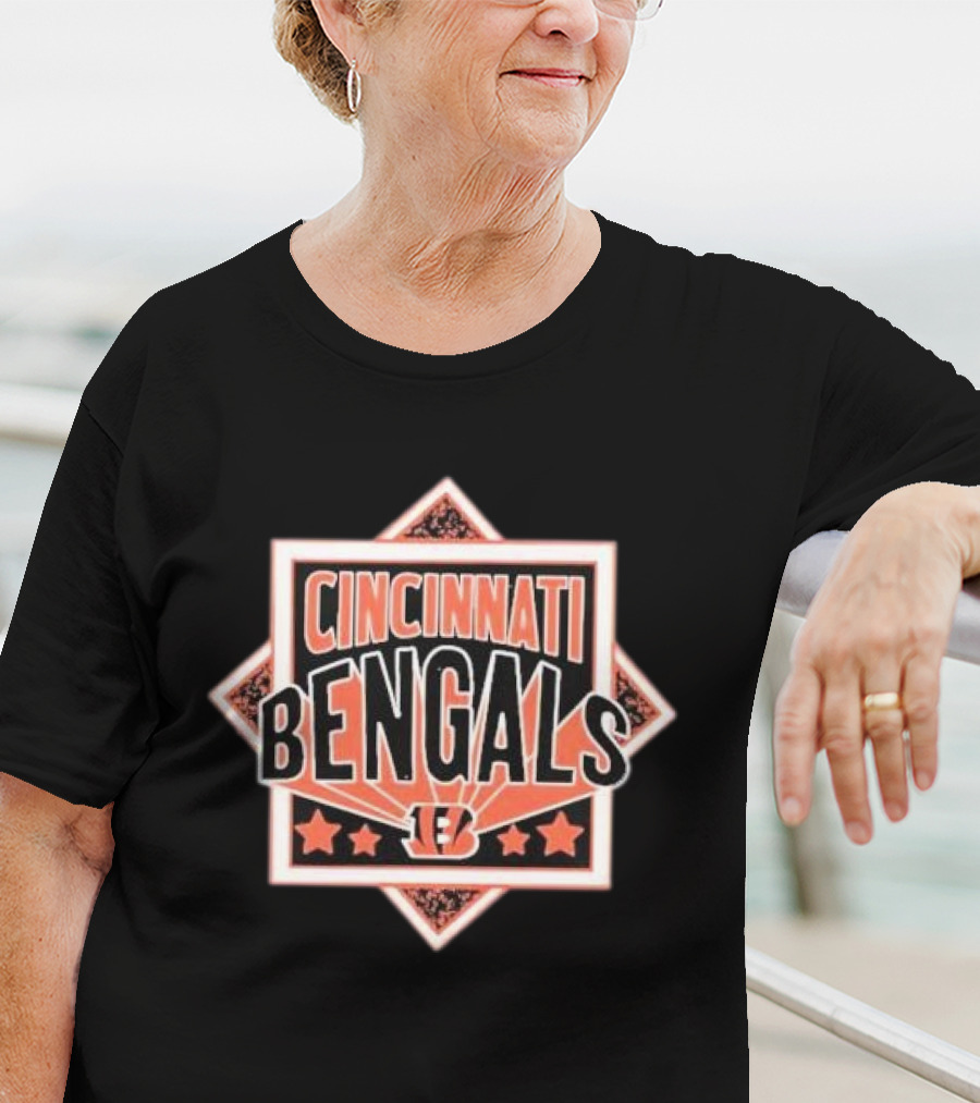 Cincinnati Bengals Stars Five Orange Black Triangles T-Shirt