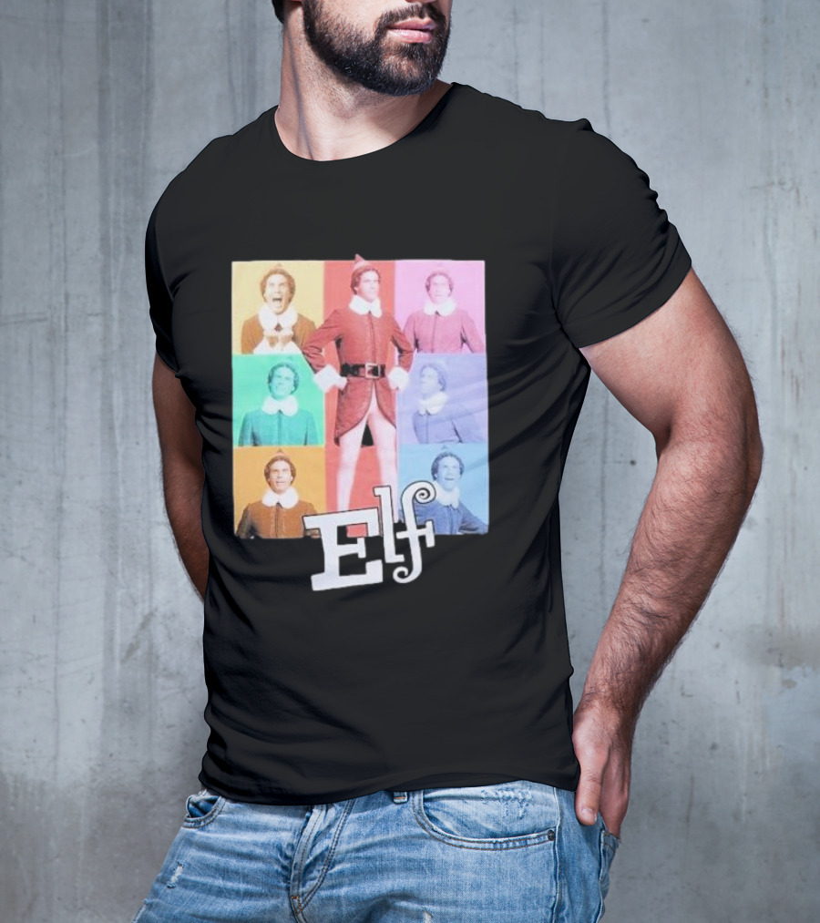 Elf Colorful Pop Art Collage T-Shirt