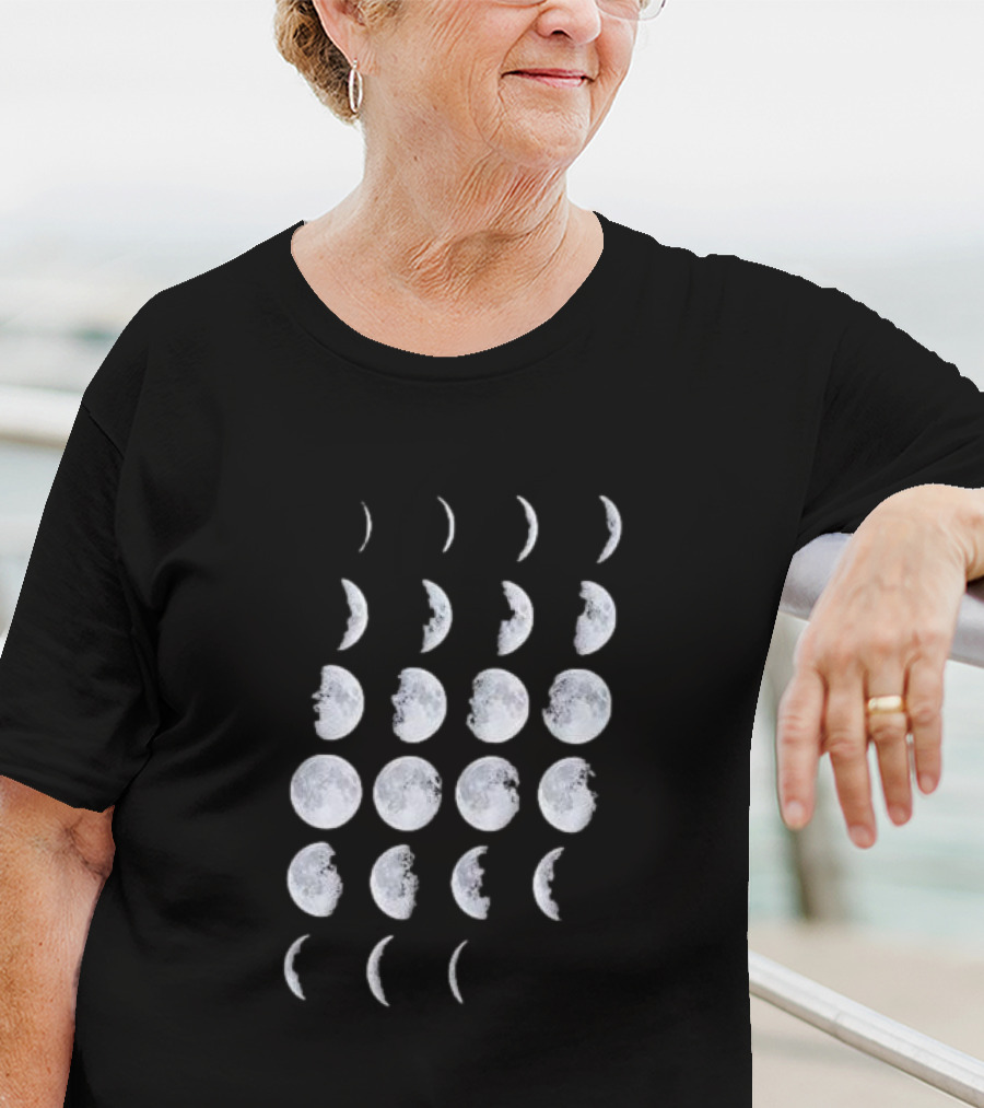 Organic Cotton Moon Phases Lunar Cycle T-Shirt