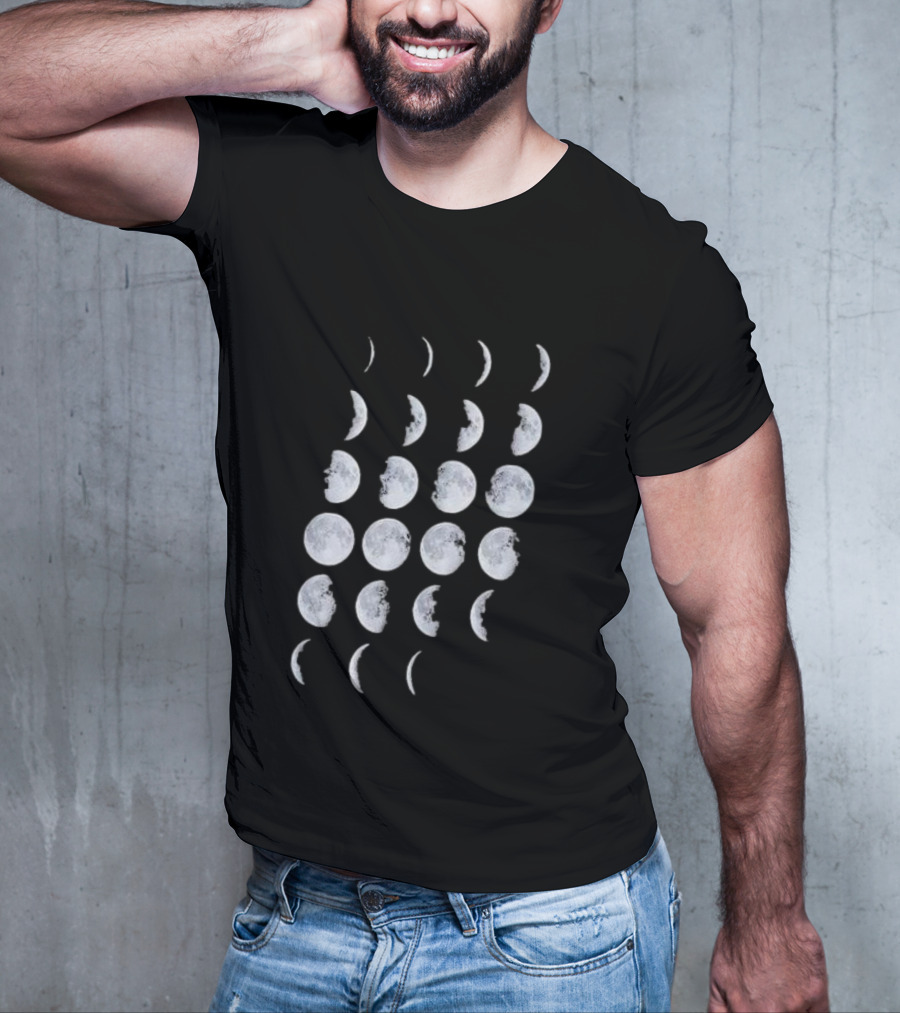 Organic Cotton Moon Phases Lunar Cycle T-Shirt