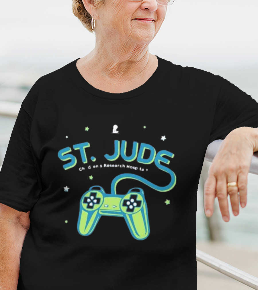 ST. JUDE Children's Research Hospital Gaming Controller Stars T-Shirt