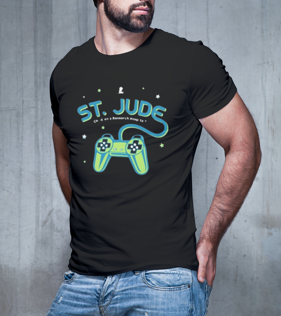 ST. JUDE Children's Research Hospital Gaming Controller Stars T-Shirt
