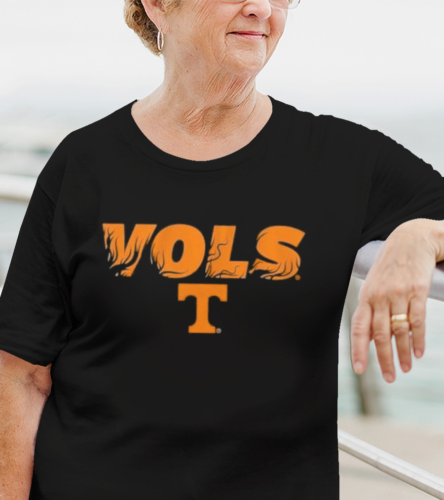 Vols Tennessee Volunteers Football Dark Mode T-Shirt