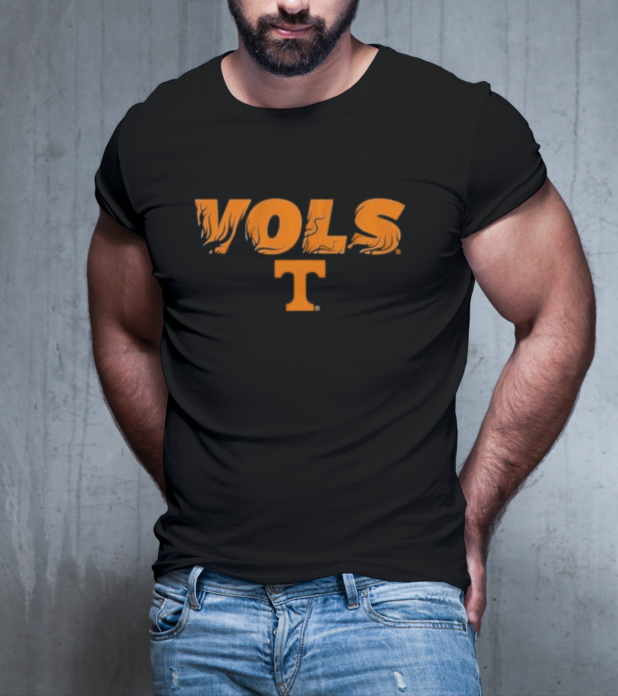Vols Tennessee Volunteers Football Dark Mode T-Shirt