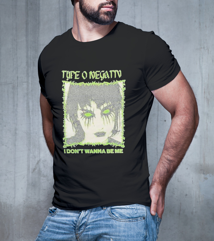 Type O Negative I Don’t Wanna Be Me Green Eyed Gothic Face T-Shirt