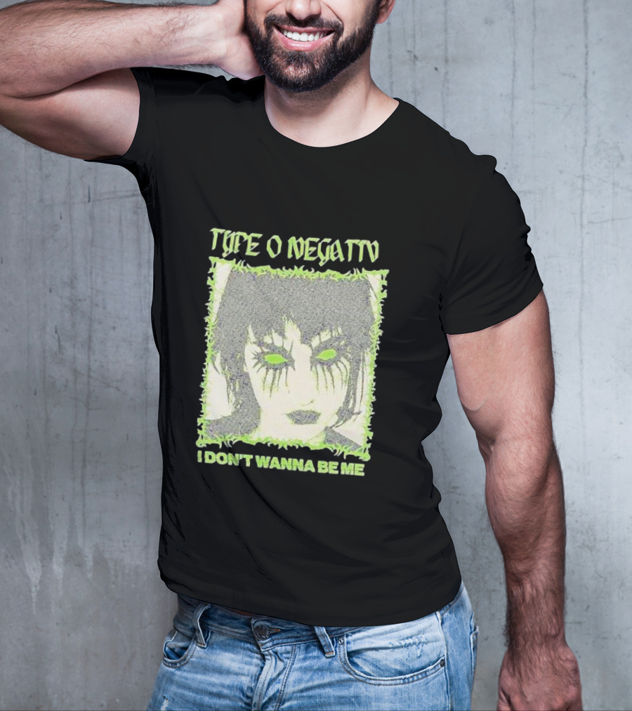 Type O Negative I Don’t Wanna Be Me Green Eyed Gothic Face T-Shirt