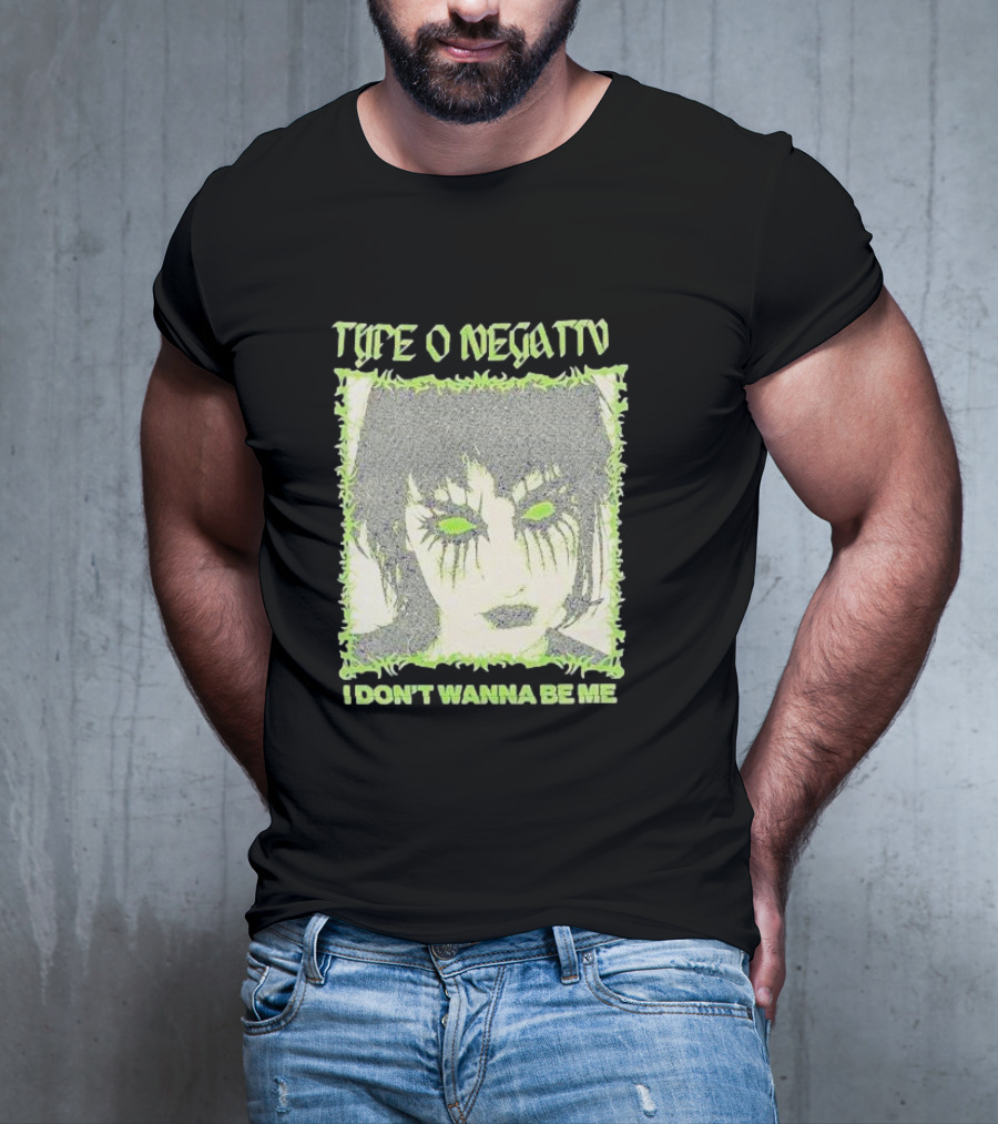 Type O Negative I Don’t Wanna Be Me Green Eyed Gothic Face T-Shirt