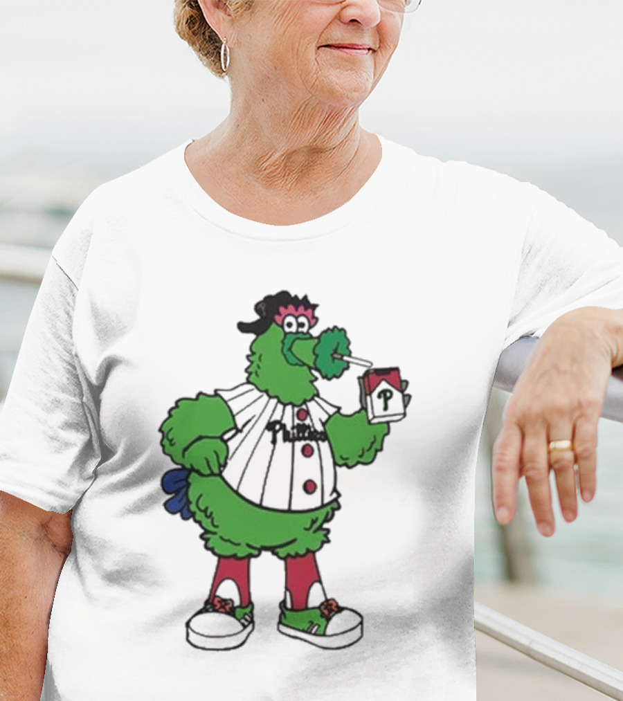 Philadelphia Phillies Mascot Smoking Pirate T-Shirt