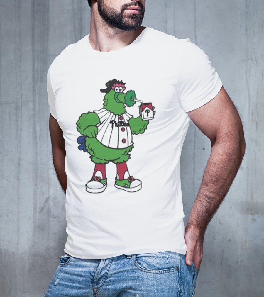 Philadelphia Phillies Mascot Smoking Pirate T-Shirt
