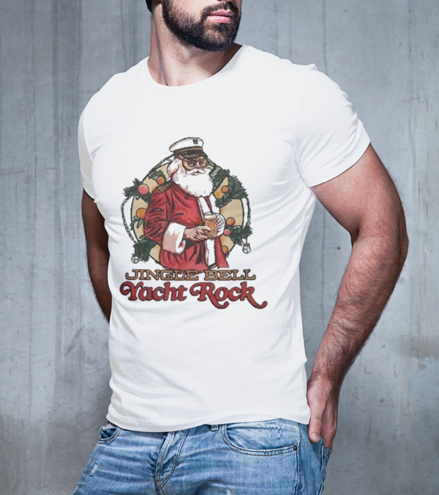 Middle Class Fancy Santa Jingle Bell Yacht Rock Christmas T-Shirt