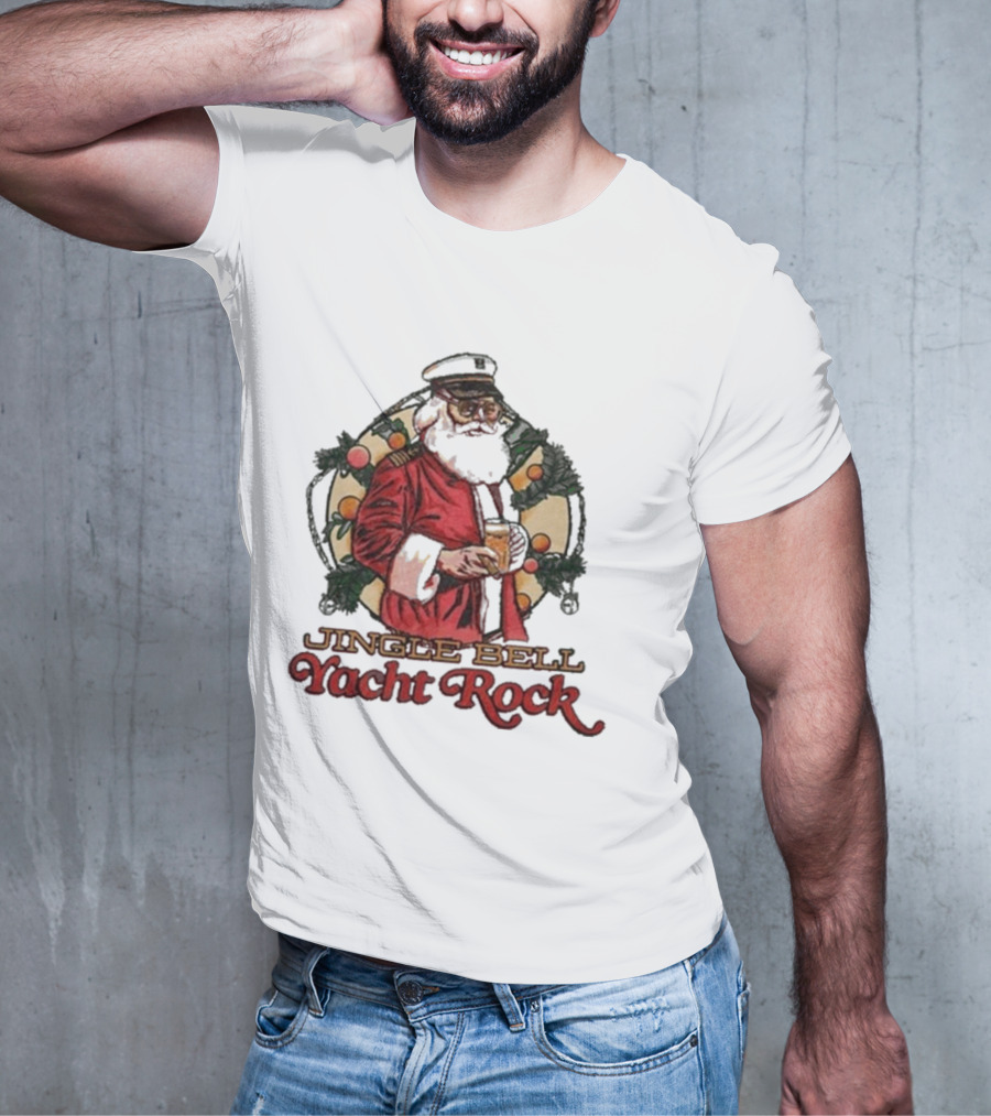 Middle Class Fancy Santa Jingle Bell Yacht Rock Christmas T-Shirt