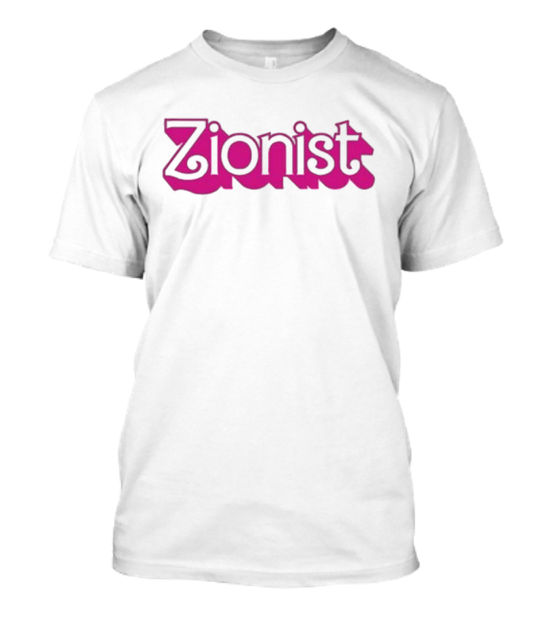 Sloan Rachmuth Zionist Statement Bold Pink Retro Font T-Shirt