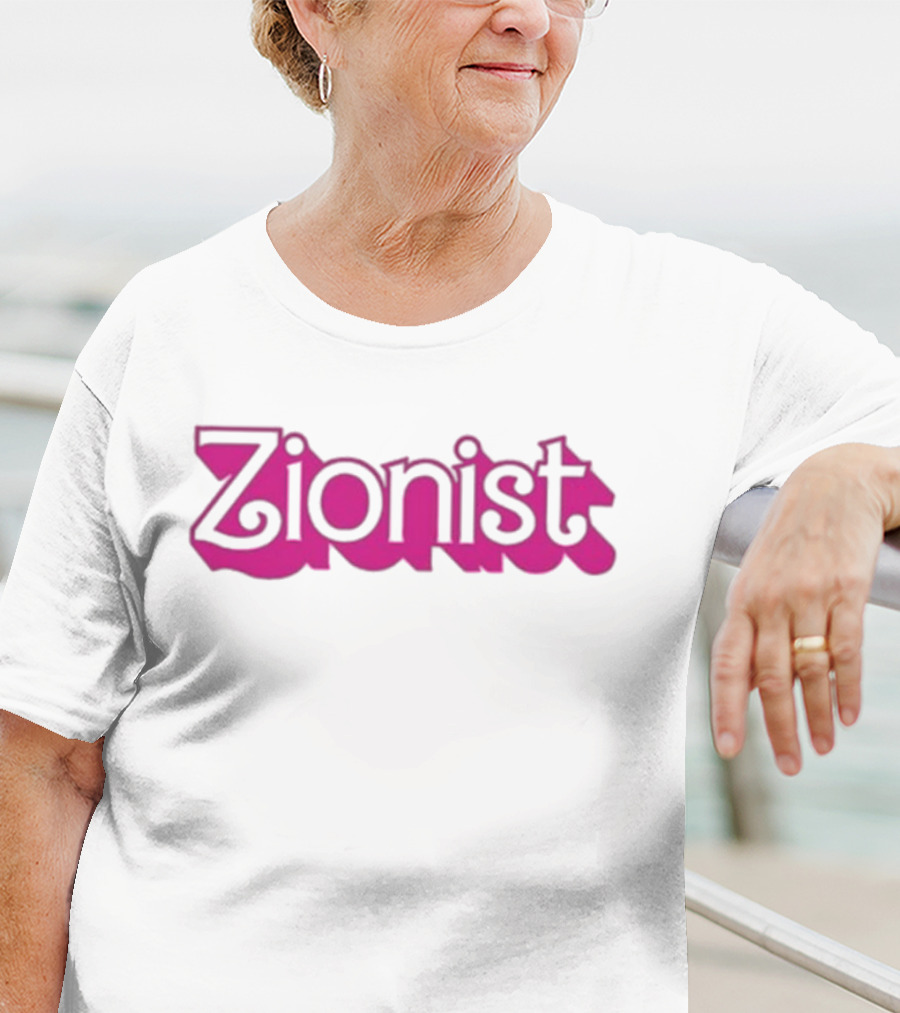 Sloan Rachmuth Zionist Statement Bold Pink Retro Font T-Shirt