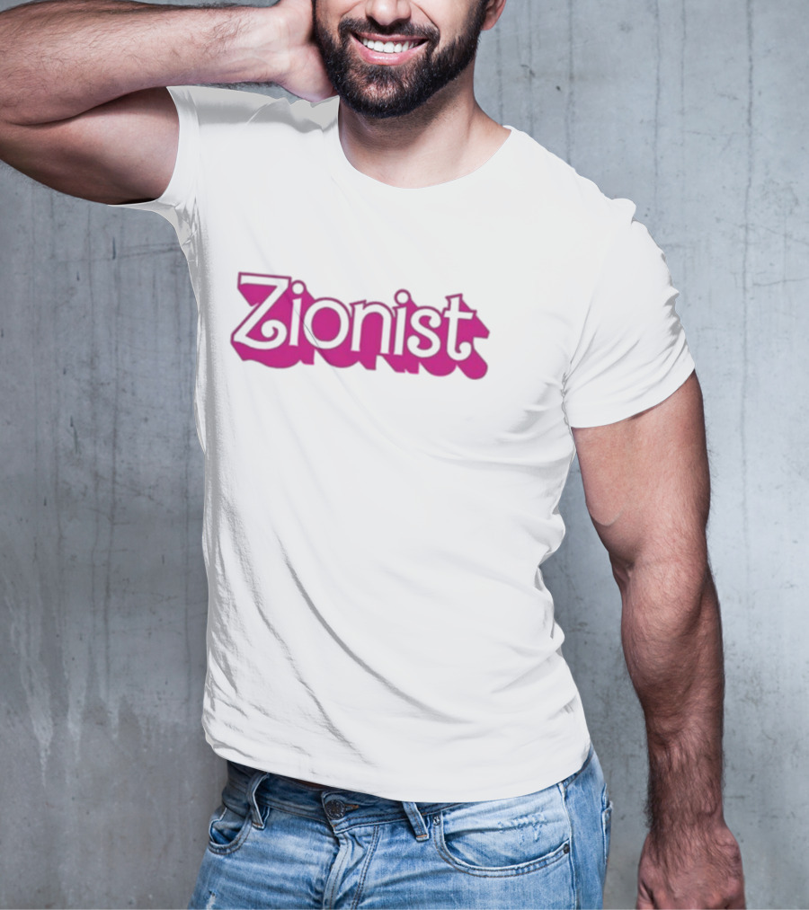 Sloan Rachmuth Zionist Statement Bold Pink Retro Font T-Shirt