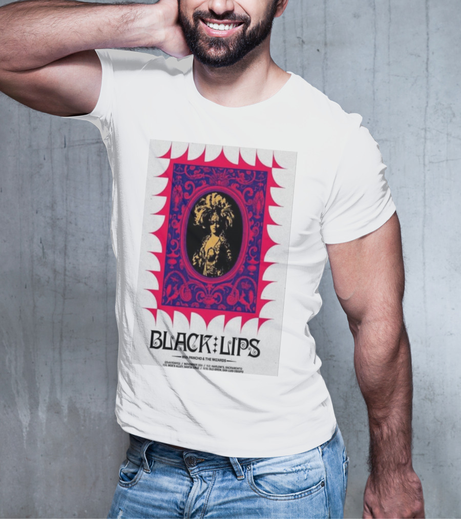 Black Lips With Poncho And The Wizards Santa Cruz San Luis Obispo T-Shirt