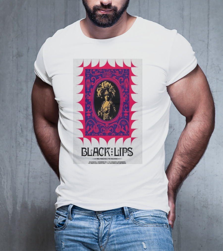 Black Lips With Poncho And The Wizards Santa Cruz San Luis Obispo T-Shirt