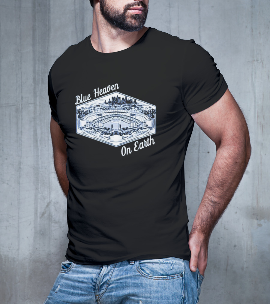 Los Angeles Dodgers Blue Heaven On Earth Stadium Skyline T-Shirt