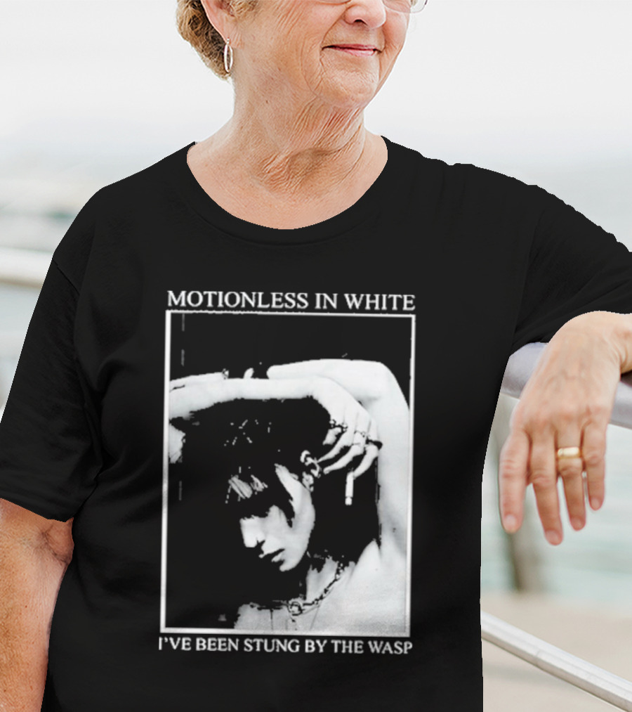Motionless In White I've Been Stung By The Wasp Monochrome Portrait Image T-Shirt