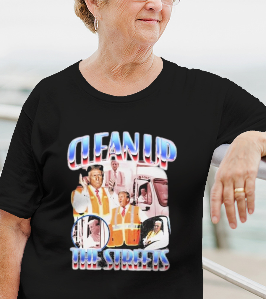 Old Row Clean Up The Streets Iconic Public Figures In Safety Vests T-Shirt