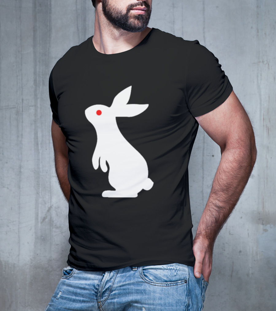 Rabbit Feed Your Head White Rabbit Red Eye T-Shirt