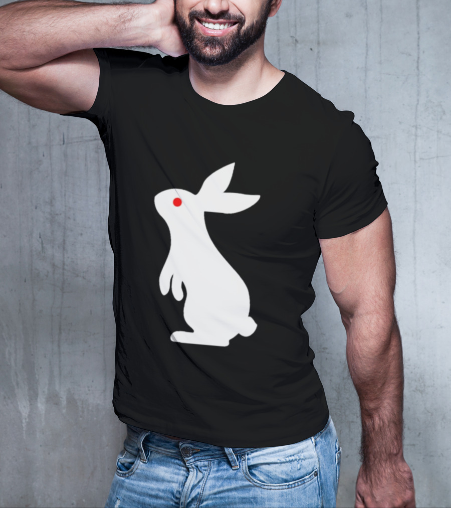Rabbit Feed Your Head White Rabbit Red Eye T-Shirt