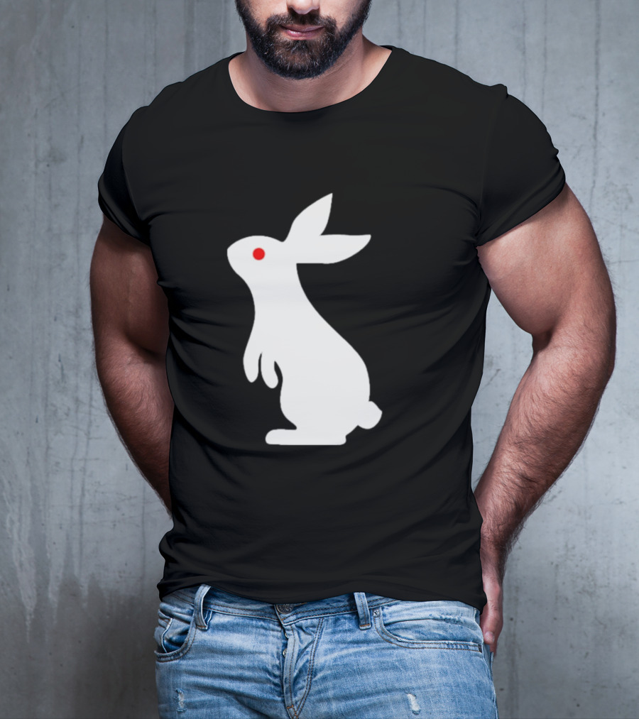 Rabbit Feed Your Head White Rabbit Red Eye T-Shirt