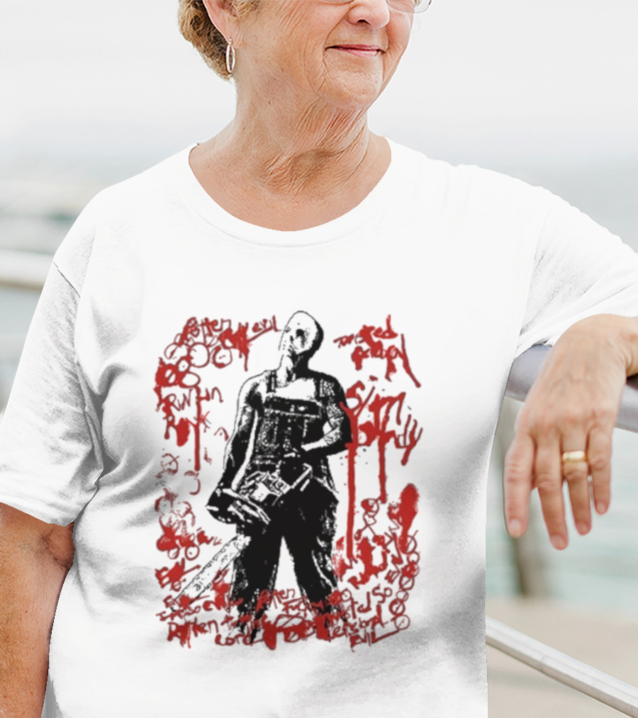 Eminem Blood Scrawl Chainsaw Man Horror T-Shirt