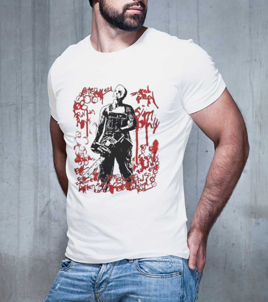 Eminem Blood Scrawl Chainsaw Man Horror T-Shirt