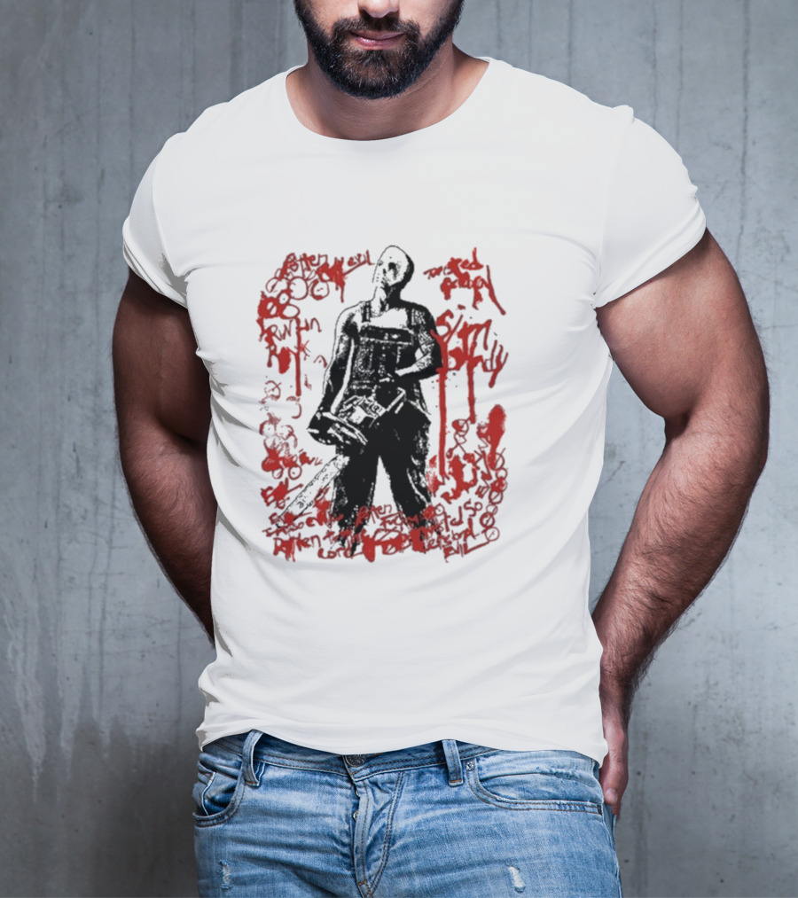 Eminem Blood Scrawl Chainsaw Man Horror T-Shirt
