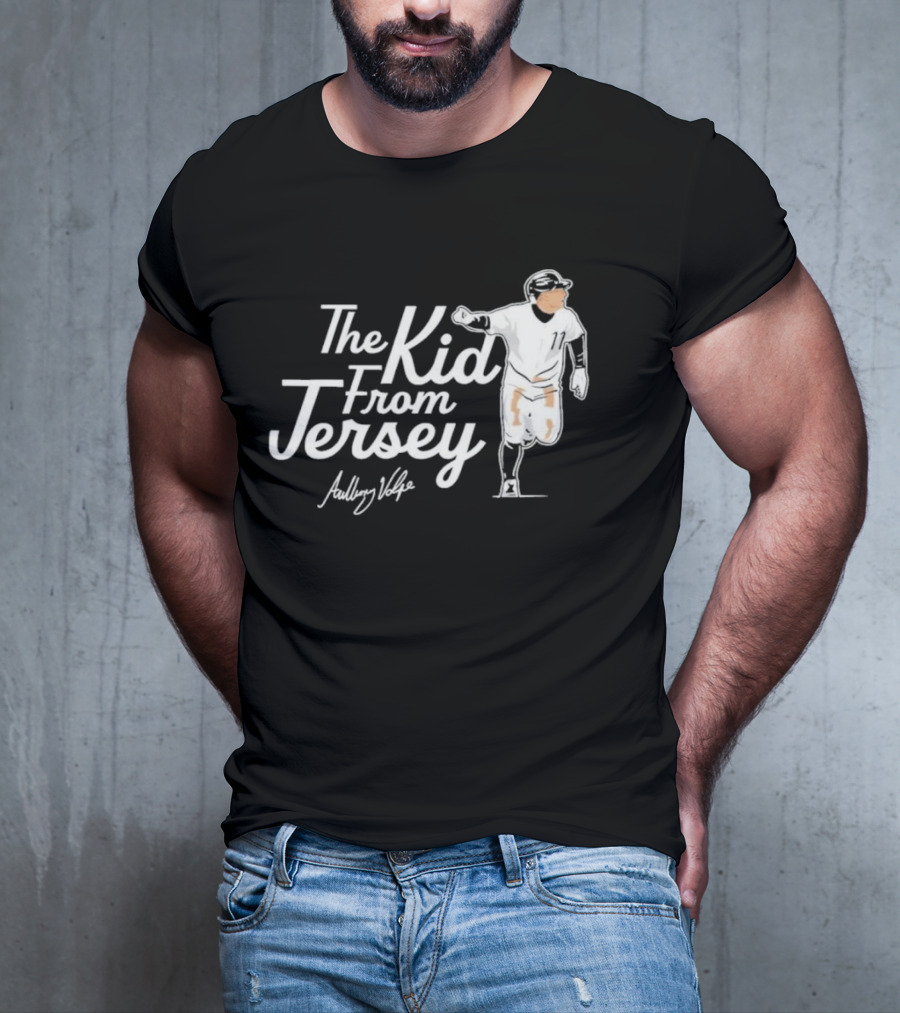 Anthony Volpe The Kid From Jersey Baseball Icon Signature T-Shirt