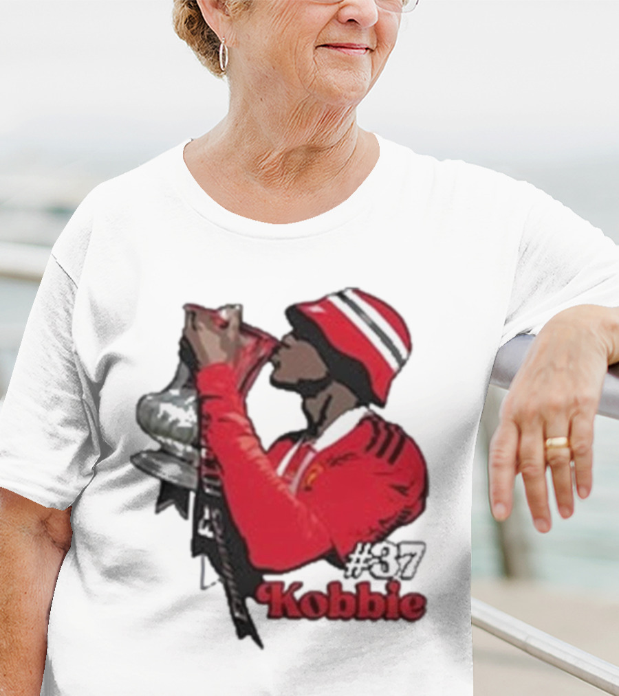 Kobbie #37 Cup Victory Celebration In Red Hoodie And Hat T-Shirt