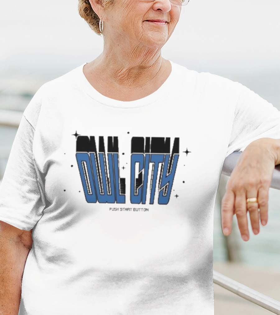 Owl City Push Start Button Retro Game T-Shirt