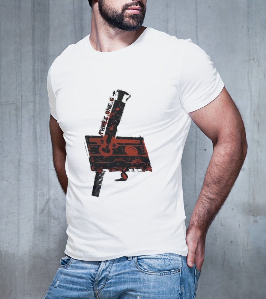 Three One G Records Sound Style Violence Cassette Gun Combination T-Shirt