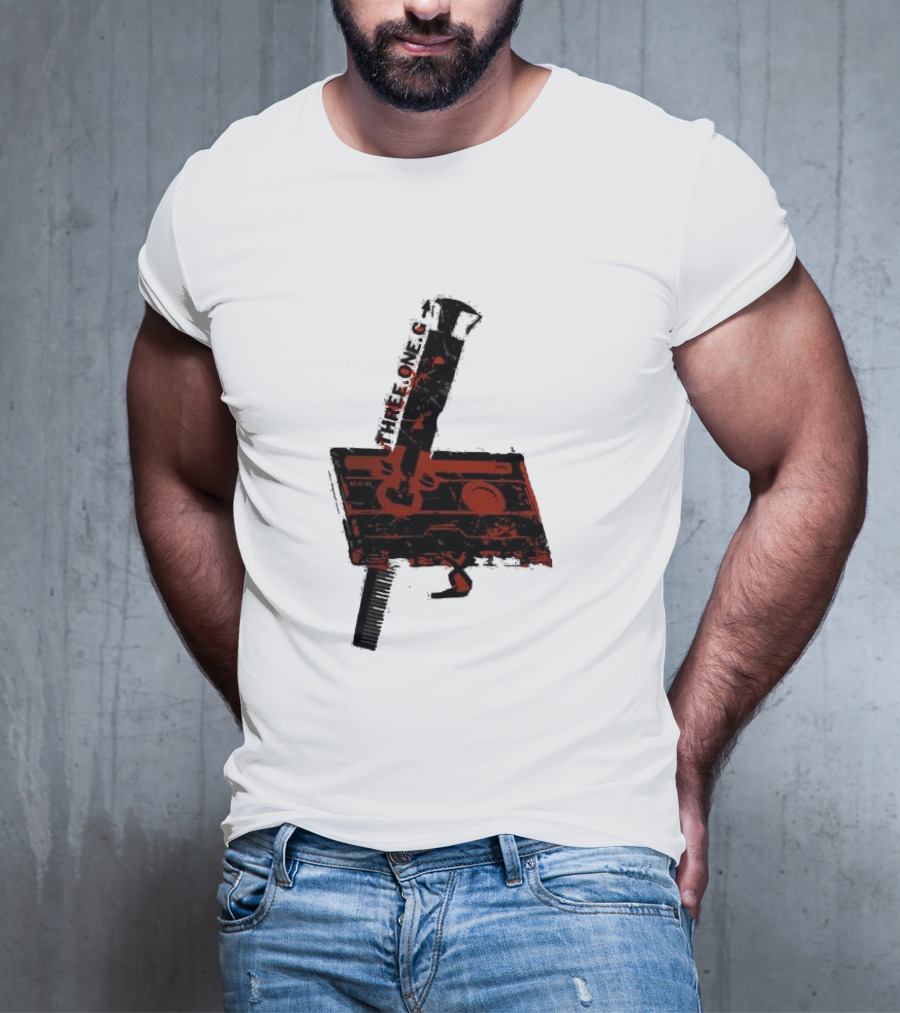 Three One G Records Sound Style Violence Cassette Gun Combination T-Shirt